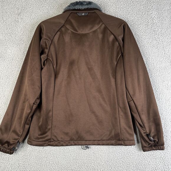 Columbia Interchange Jacket Women Medium Brown Faux Fur Collar Full Zip Gorpcore - Picture 7 of 14